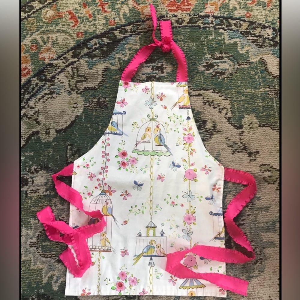 Kids Birdcage Apron w/Green Back